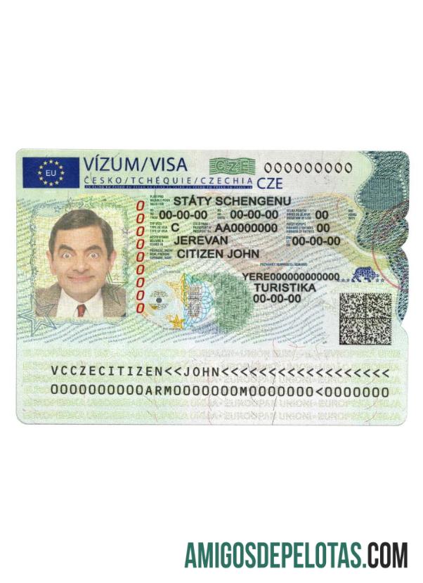 Visto Schengen Tcheco amostra